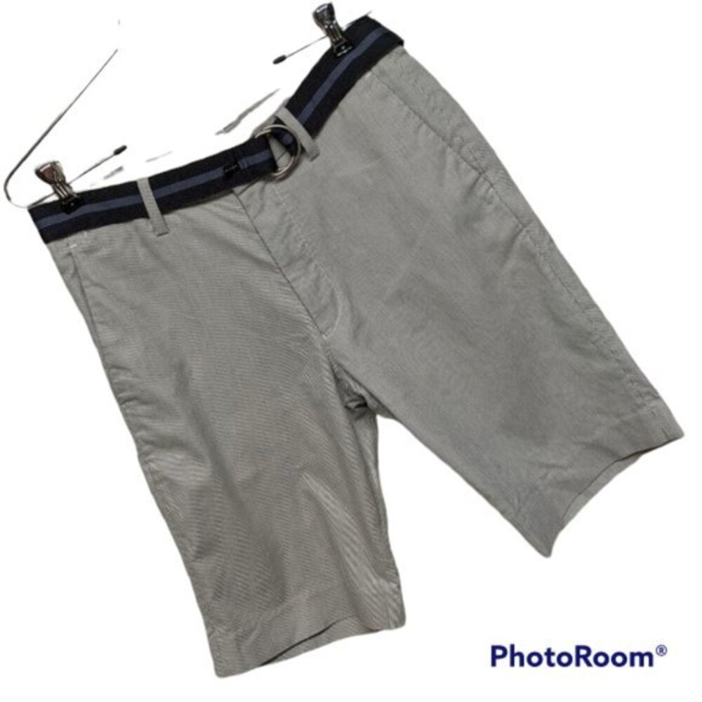 Uniqlo Micro Stripes Flat Front Bermuda Shorts S